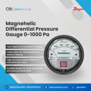 Magnehelic Dwyer Differential Pressure Gauge 0-1000 Pa