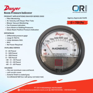 MAGNEHELIC DWYER PRESSURE GAUGE 750 Pa