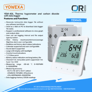 YEM-40L Thermo hygrometer and carbon dioxide with data logger