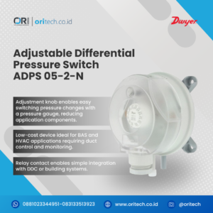 Adjustable Differential Pressure Switch Dwyer ADPS 05-2-N